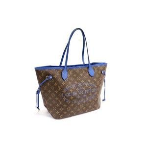 LOUIS VUITTON - Monogram Articles de Voyage Ikat NEVERFULL MM Grand Blue w/CoA
